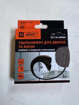 Ущiльнювач клейкий для дверей 9х4 DS-E 9х4