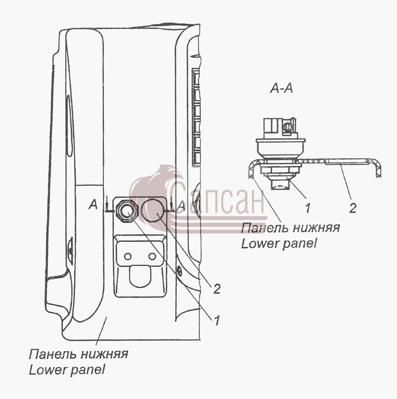 4308-3710004-30 Установка выключателя аккумуляторной батареиКамАЗ-4308 (2008)