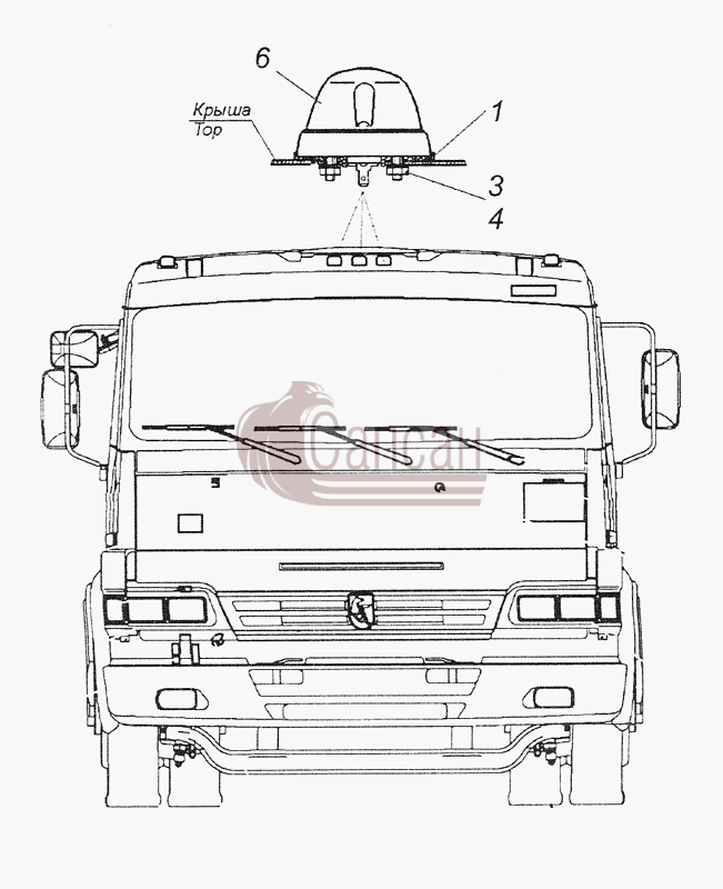 53205-3738001 Установка фонарей автопоездаКамАЗ-4308 (2008)