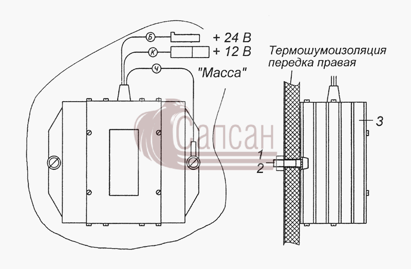 53215-3759001 Установка преобразователя напряженияКамАЗ-4308 (2008)