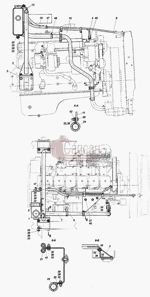 4308-1311005-30 Установка расширительного бачкаКамАЗ-4308 (2008)