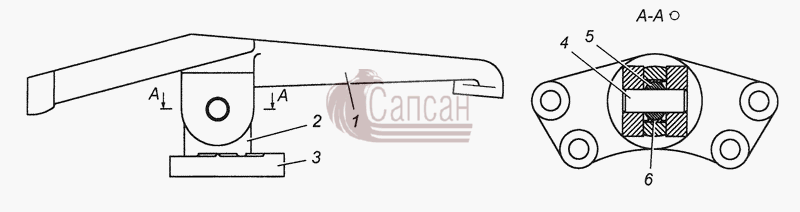 4308-1601010 Вилка выключения сцепления с пластиной в сбореКамАЗ-4308 (2008)