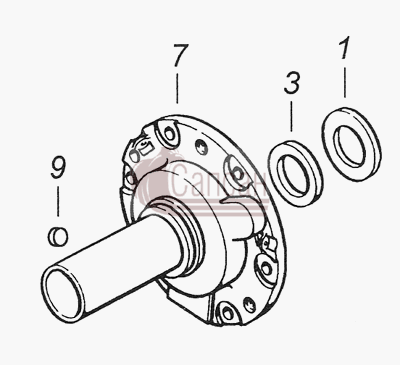 14.1701039-60 Крышка подшипника первичного вала - Primary shaft bearing coverКамАЗ-4308 (2008)