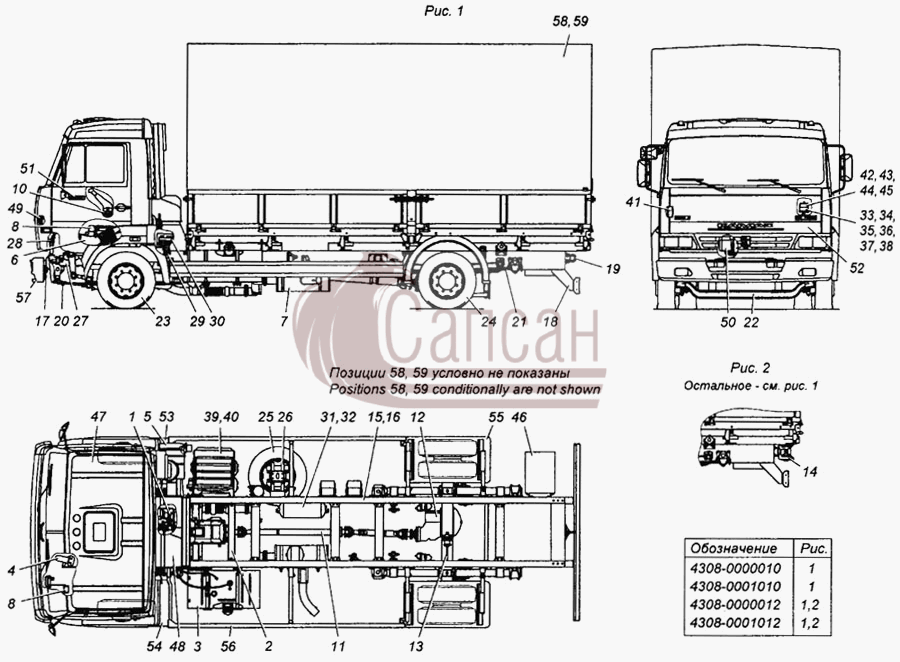 Автомобиль одиночный КАМАЗ-4308 в сборе 4308-0000010КамАЗ 4308
