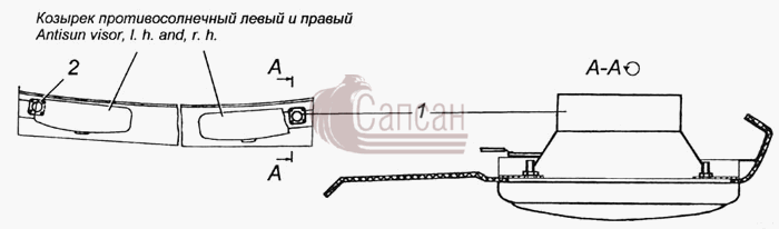 Установка громкоговорителей 53215-7909001КамАЗ 4308