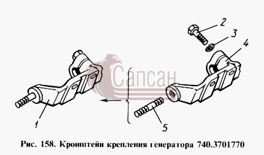 Кронштейн крепления генератораКамАЗ 4310