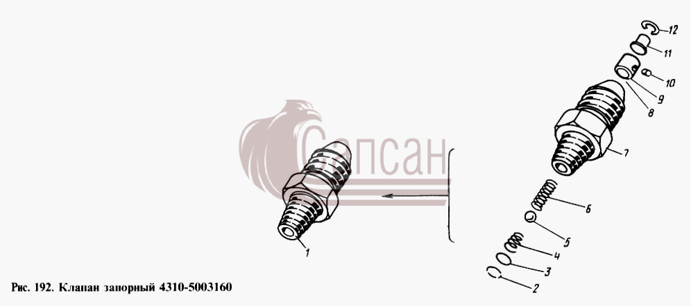 Клапан запорныйКамАЗ 4310