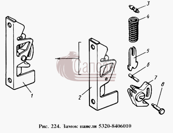 Замок панелиКамАЗ 4310