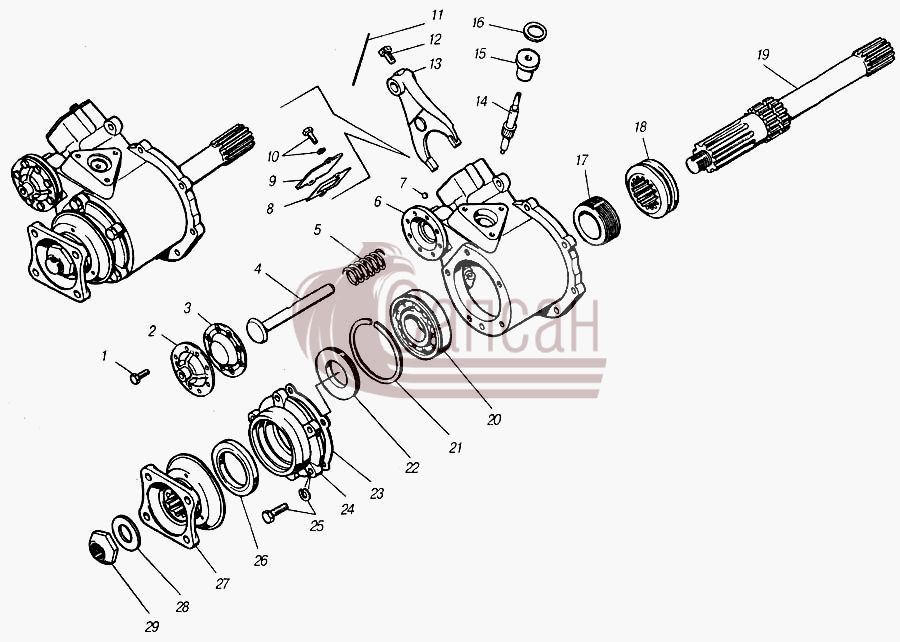 Картер привода переднего мостаКамАЗ 4310 (каталог 2004 г)