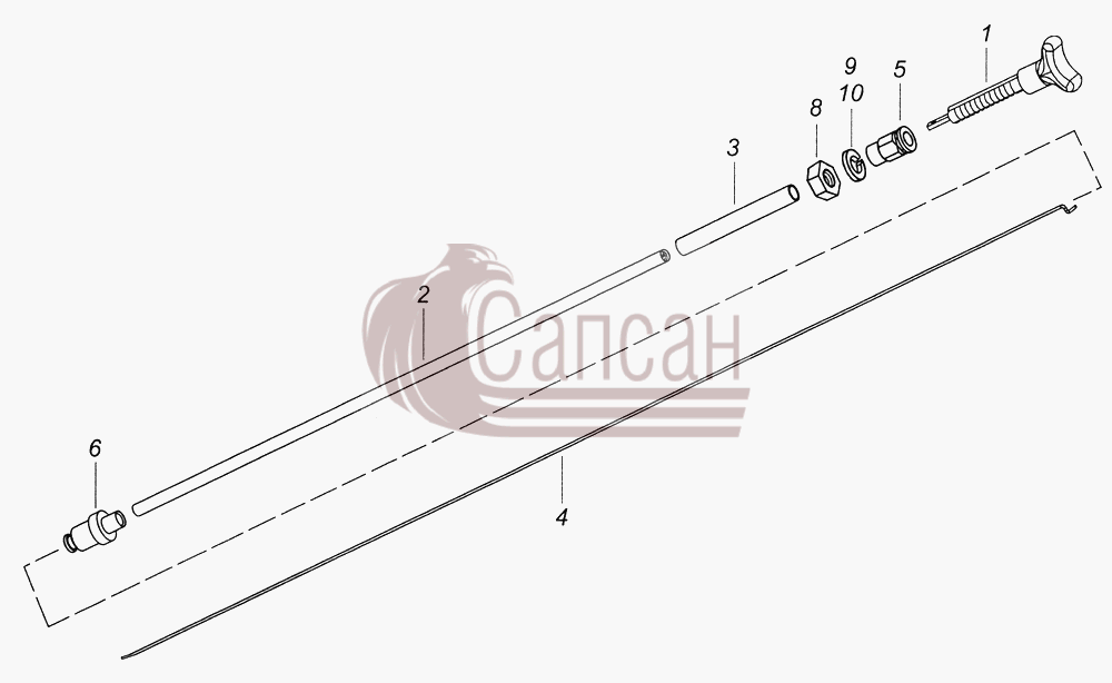 5320-1108120-99 Тяга ручного управления подачей топлива двигателяКамАЗ-43261 (Евро-1, 2)