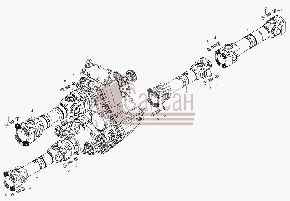 43118-2200001-31 Установка карданных валовКамАЗ-43261 (Евро-1, 2)