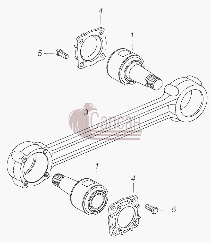 630-2919012-20 Штанга реактивнаяКамАЗ-43261 (Евро-1, 2)