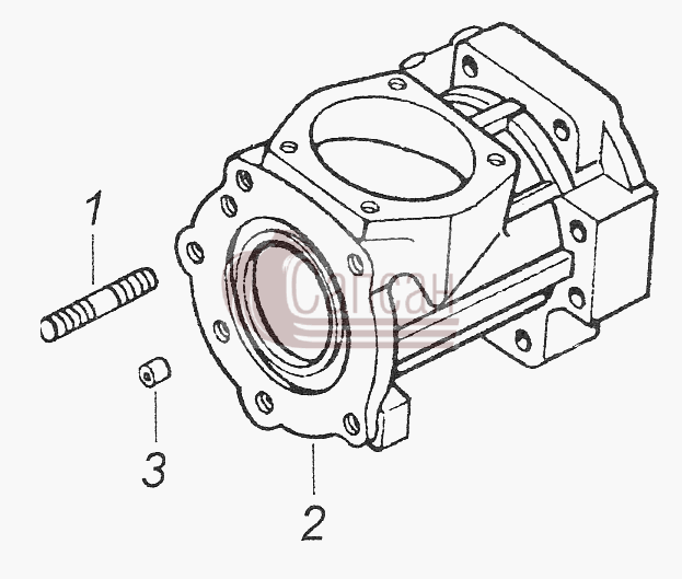 4310-3401716 Корпус углового редуктора механизма рулевого управленияКамАЗ-43261 (Евро-1, 2)