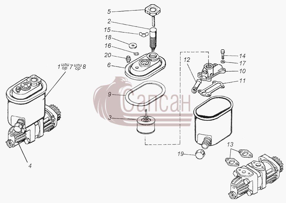 4310-3407200-02 Насос рулевого усилителя - Power steering pumpКамАЗ-43261 (Евро-1, 2)
