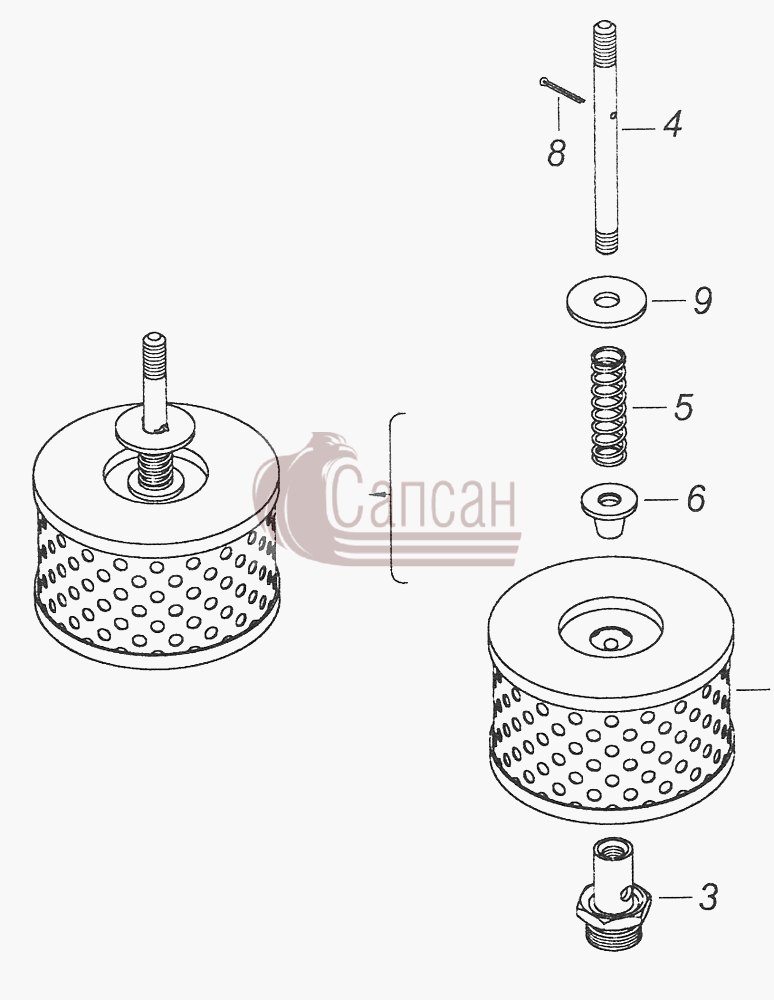 4310-3407338-10 Фильтр насоса гидроусилителя руляКамАЗ-43261 (Евро-1, 2)