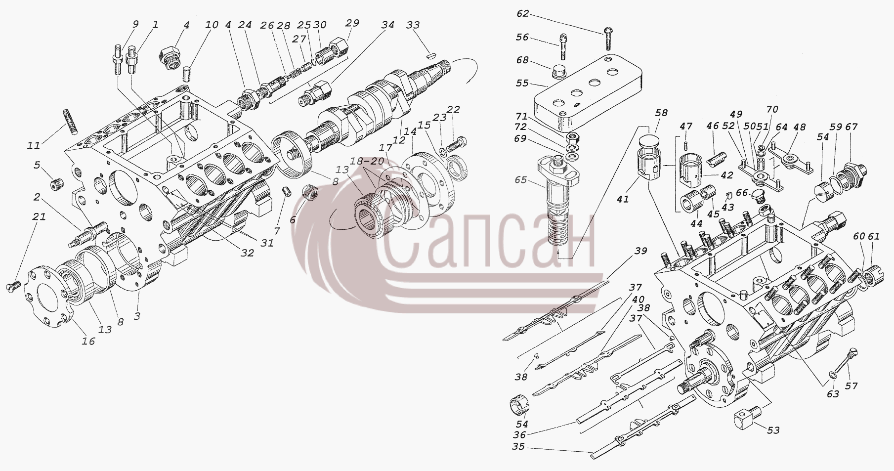 Корпус топливного насоса в сбореКамАЗ-43261 (Евро-1, 2)