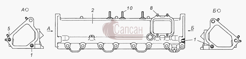 7406.1115014-40 Коллектор впускной левый в сбореКамАЗ 6350 8х8