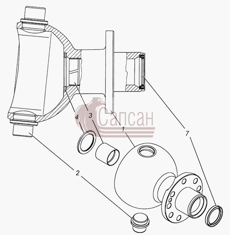 4310-2304012 Опора шаровая поворотного кулакаКамАЗ 4350 4х4