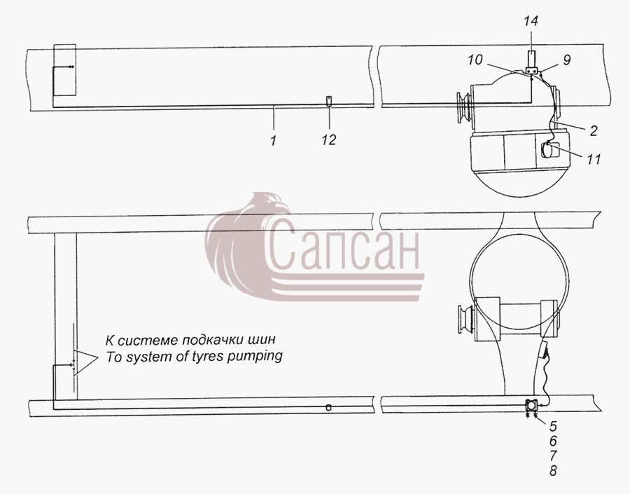 4326-2411010 Привод блокировки межколесного дифференциалаКамАЗ 4350 4х4