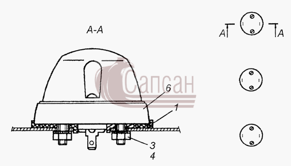 53205-3738001 Установка фонарей автопоездаКамАЗ 6350 8х8