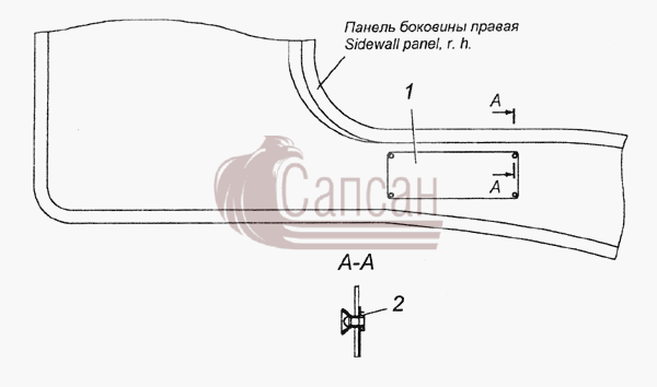 5320-3904001 Установка заводской табличкиКамАЗ 5350 6х6
