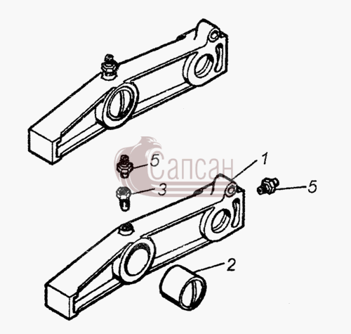 4310-4501230 Траверса вала барабана лебедки - Winch drum shaft cross-pieceКамАЗ 6350 8х8