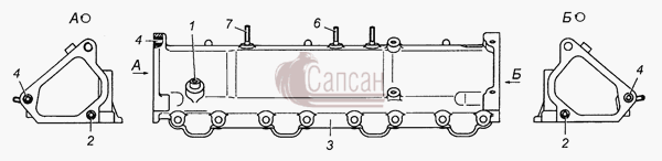 7406.1115012-40 Коллектор впускной правый в сбореКамАЗ 6450 8х8
