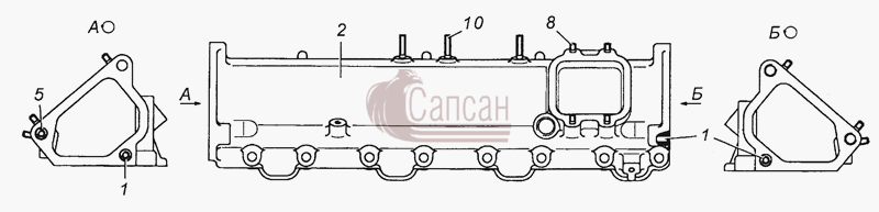 7406.1115014.40 Коллектор впускной левый в сбореКамАЗ 6450 8х8