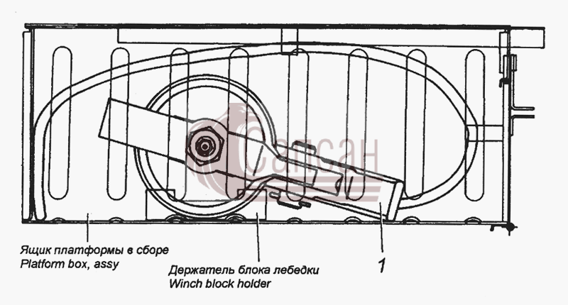 4310-4505003 Установка блока лебедкиКамАЗ 63501 8х8