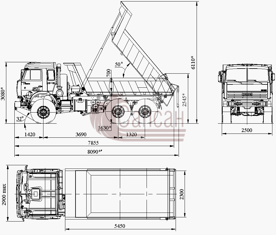 Автомобиль-самосвал со спальным местом КАМАЗ-45141-0000010-10КамАЗ-45141