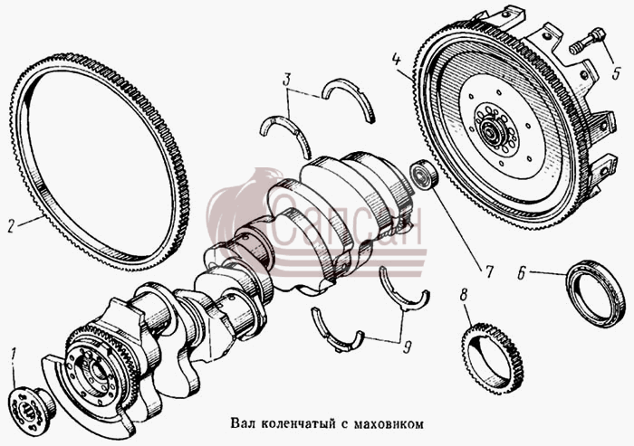 Вал коленчатый с маховикомКамАЗ 5315