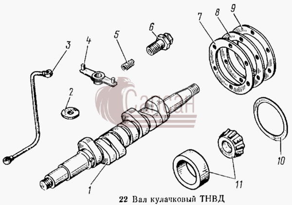 Вал кулачковый ТНВДКамАЗ 5315
