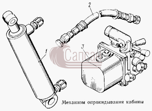 Механизм опрокидывания кабиныКамАЗ 5315
