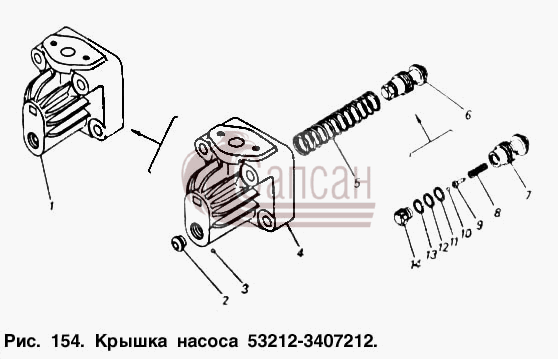 Крышка насосаКамАЗ 5410