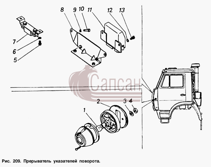 Прерыватель указателей поворотаКамАЗ 5410