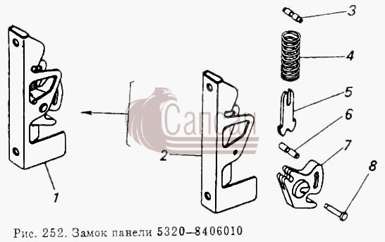 Замок панелиКамАЗ 5410