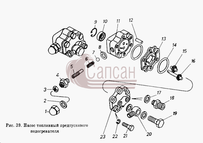 Насос топливный предпускового подогревателяКамАЗ 5410