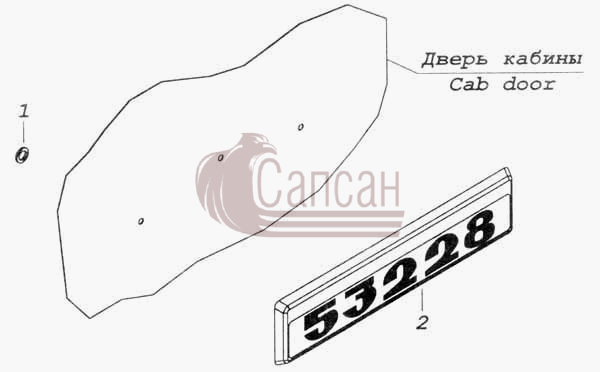 Установка боковых знаковКамАЗ 53228, 65111