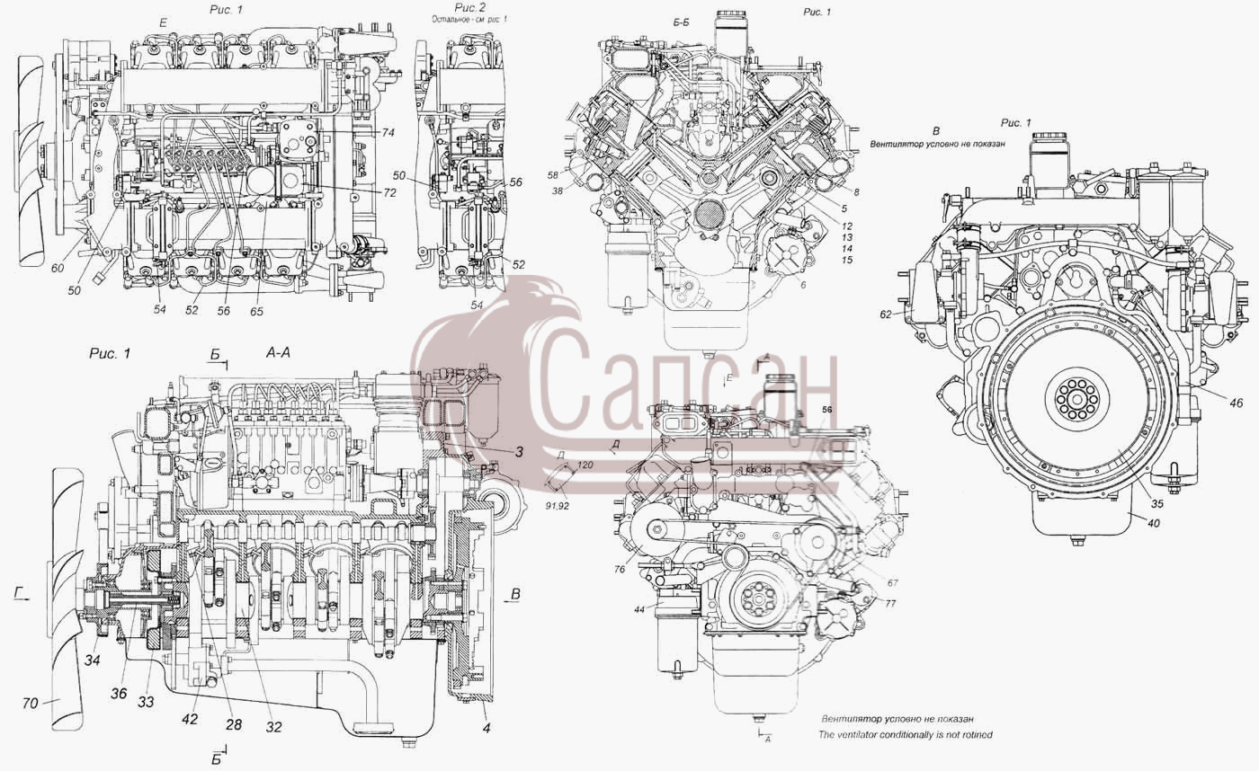 Двигатель с оборудованиемКамАЗ 5360