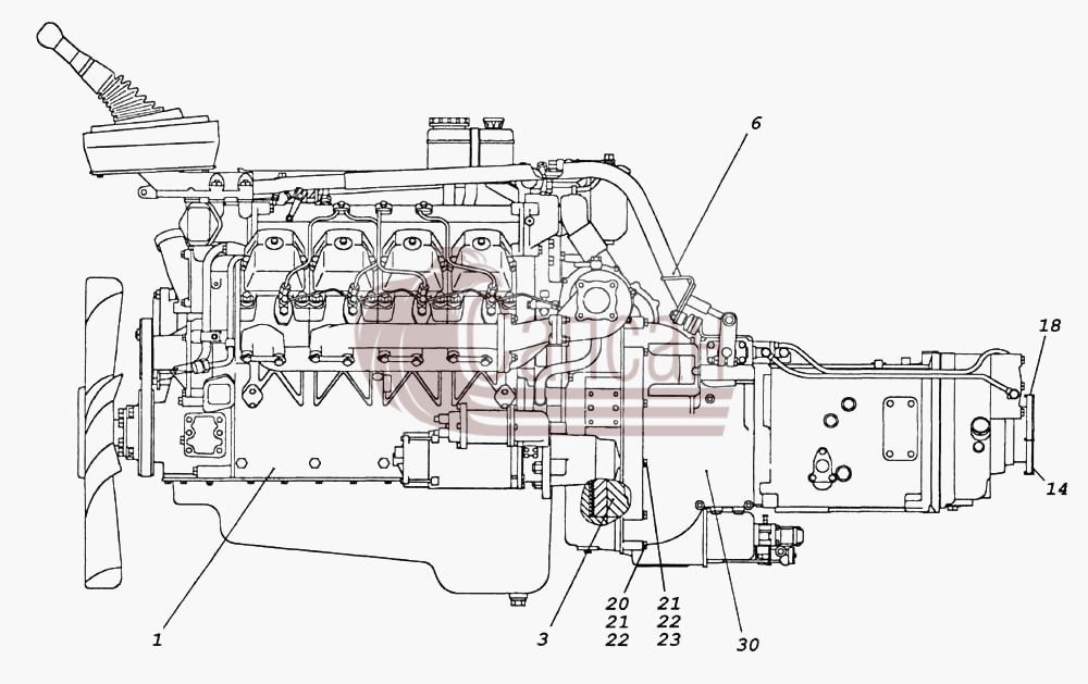 Агрегат силовой 740.50-360КамАЗ 5460 (каталог 2005 г.)