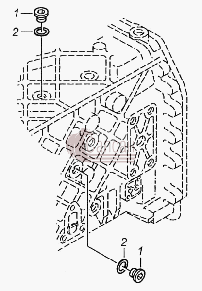 Установка пробки картераКамАЗ 5460 (каталог 2005 г.)
