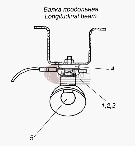 Установка подкапотной лампыКамАЗ 65116