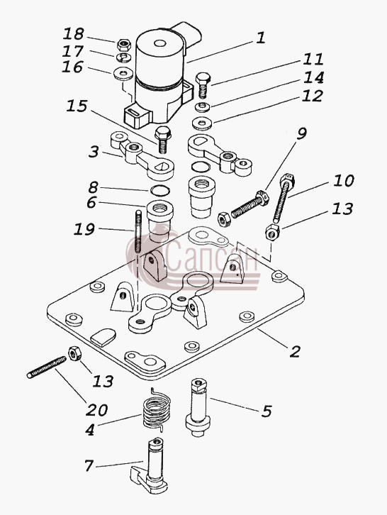 Крышка регулятора верхняя в сбореКамАЗ 65116