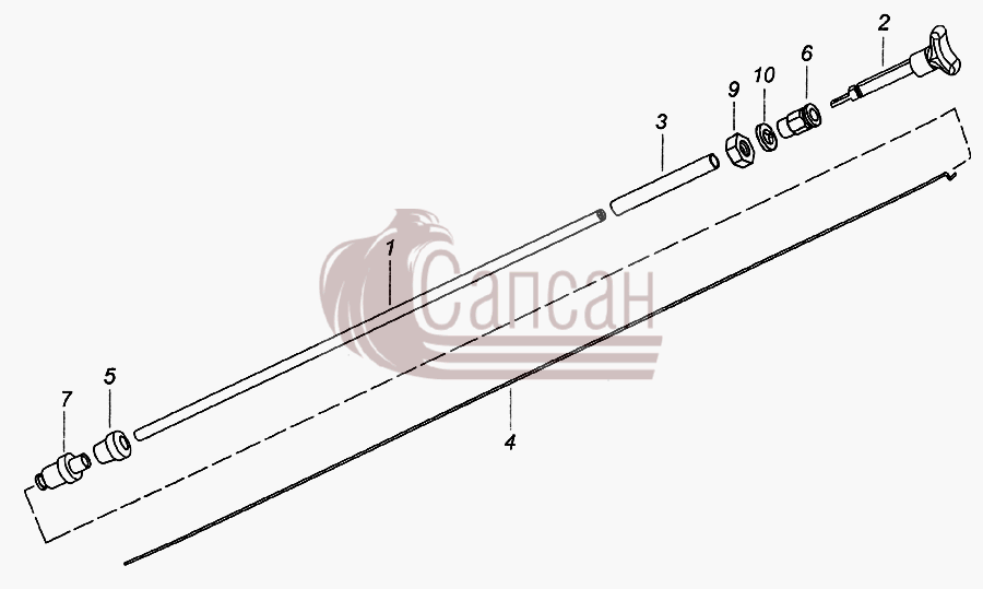 5425-1108130 Тяга ручного останова двигателяКамАЗ 6520 (Euro-2, 3)