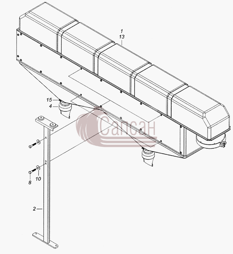 6520-1109005 Воздухоочиститель с кронштейнамиКамАЗ 6520 (Euro-2, 3)