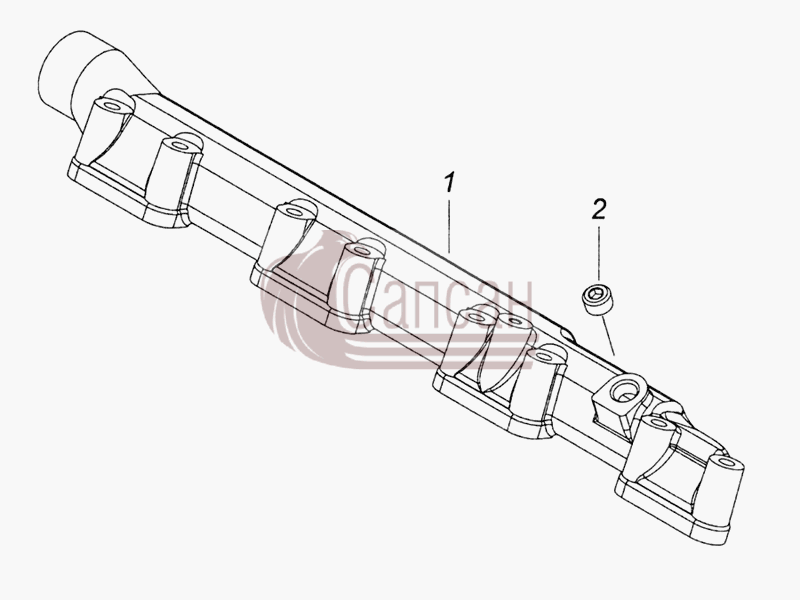 7406.13O31O1-10 Труба водяная леваяКамАЗ 6520 (Euro-2, 3)