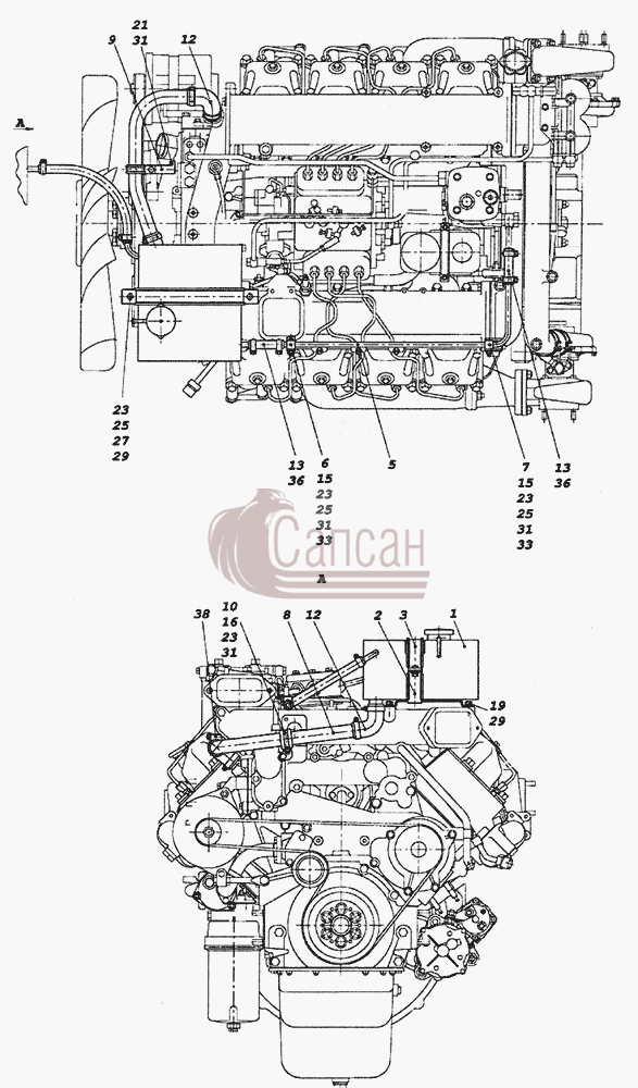 6520-1311005-76 Установка расширительного бачкаКамАЗ 6520 (Euro-2, 3)