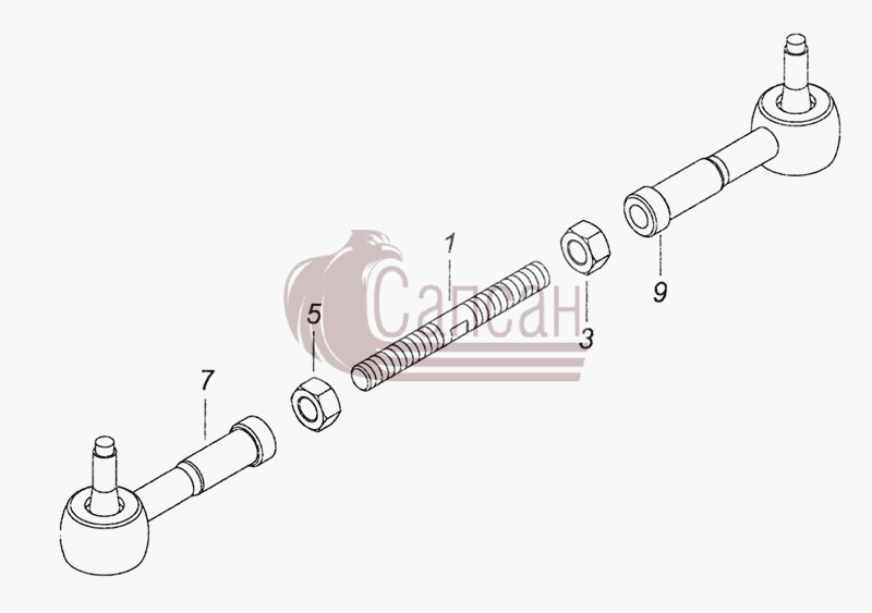 6520-1703520-20 Тяга реактивнаяКамАЗ 6520 (Euro-2, 3)