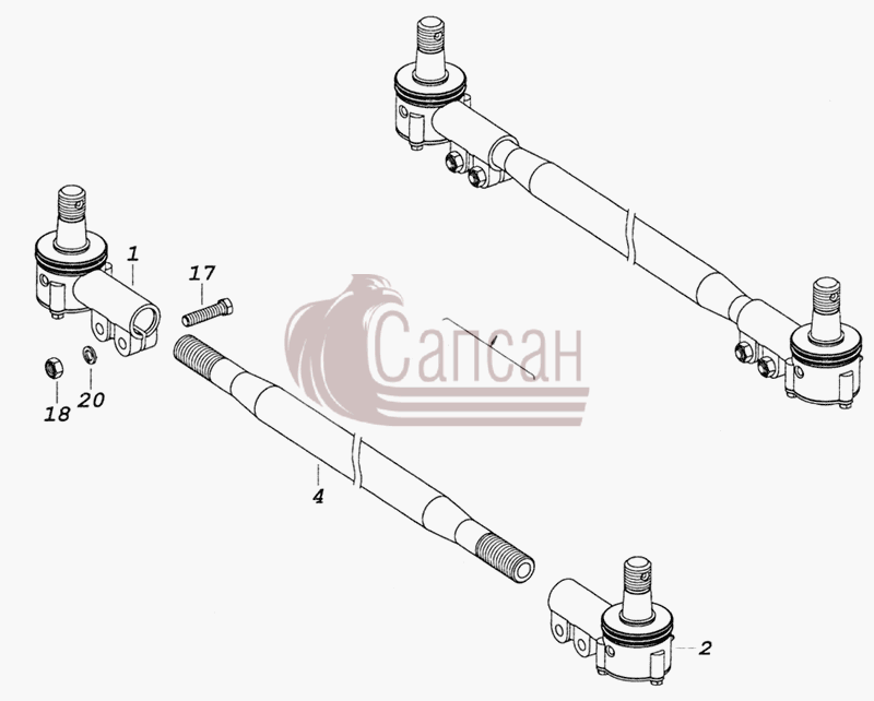 6520-3414052 ТягаКамАЗ 6520 (Euro-2, 3)
