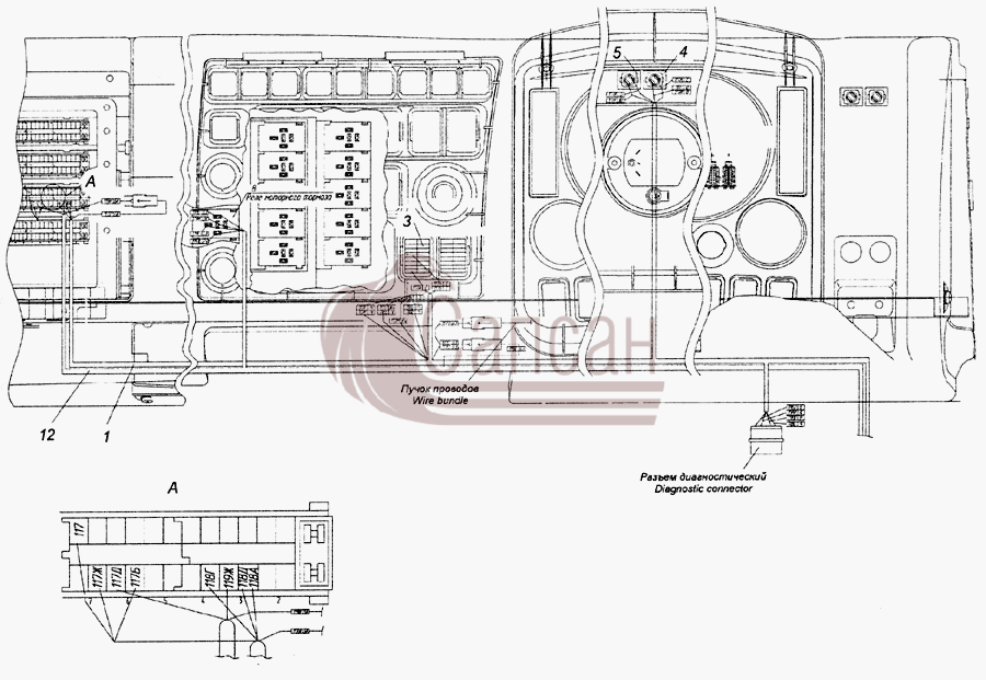 65201-3859001-40 Установка электрооборудования АБСКамАЗ 6520 (Euro-2, 3)